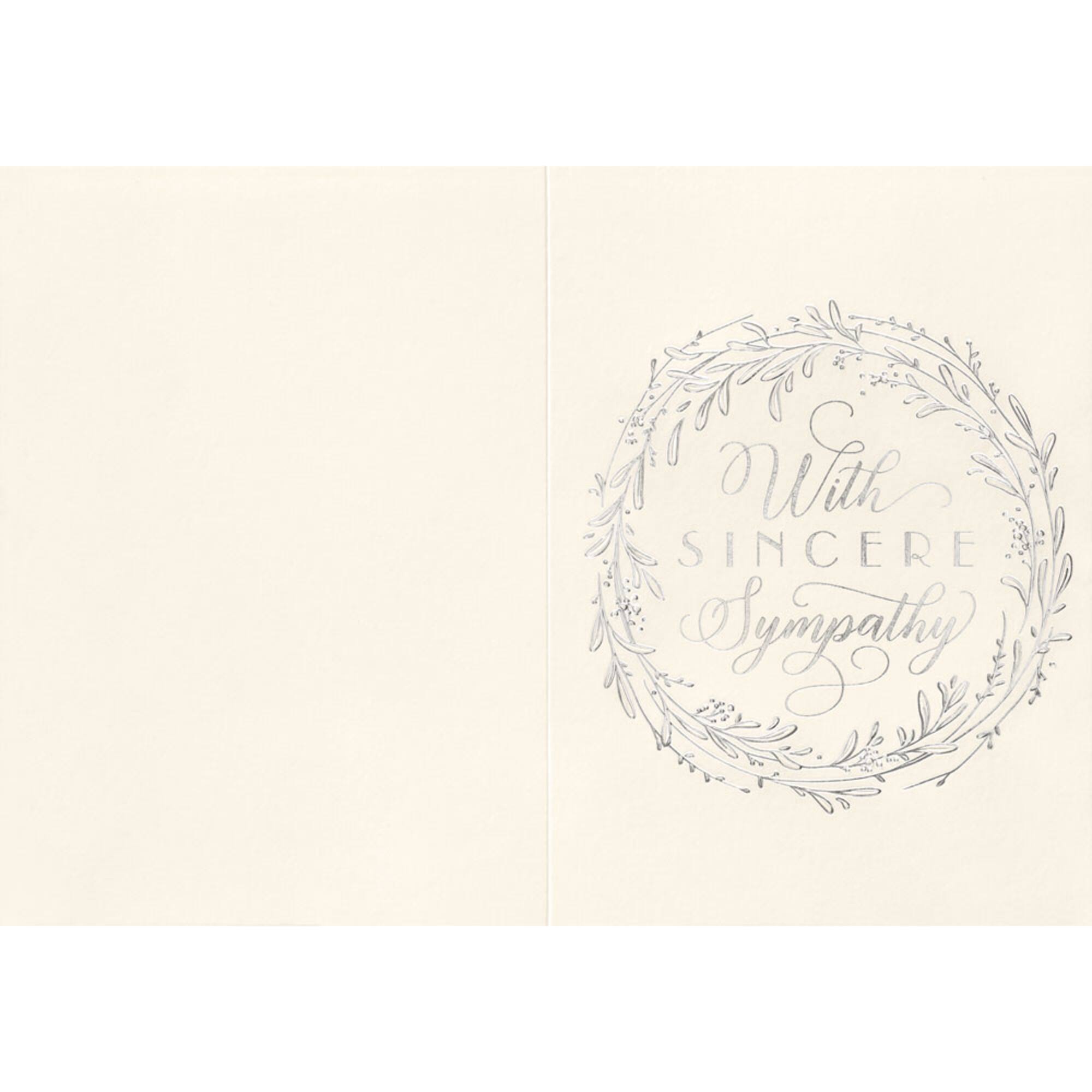 JAM Paper Sympathy Wreath Blank Cards & Envelopes Set, 25ct.